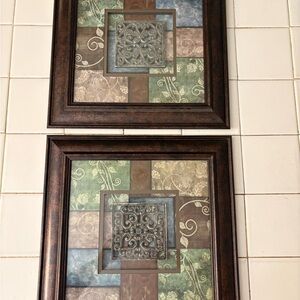 Decorative Wall Art with Intricate Metal Design